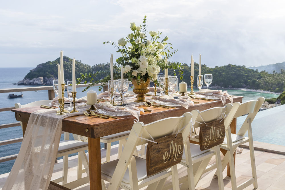 traditionelle Tischordnung der Hochzeit