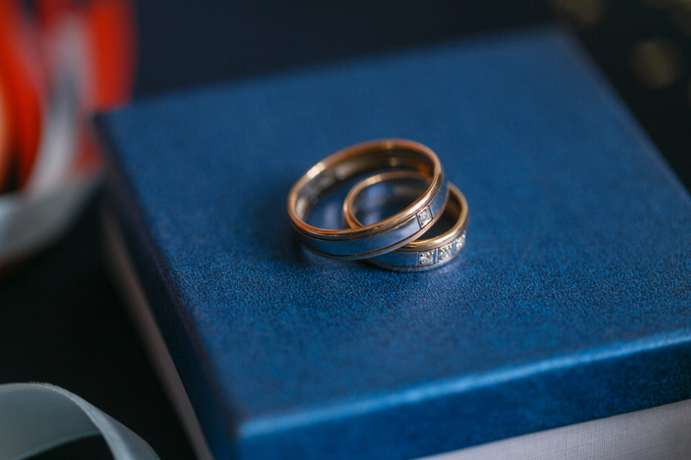 Alternative zu Ringkissen Hochzeit Ringe blau