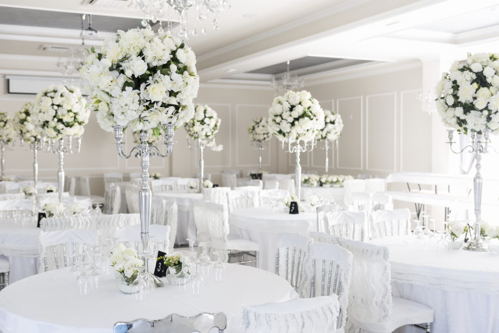 All White Hochzeit tischdekoration weiß Hochzeit in Weiß